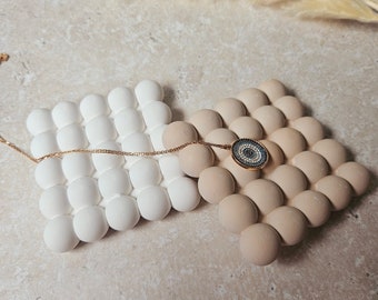 Concrete bubble coaster decorative tray trinket