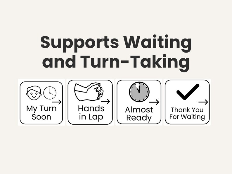 Waiting Visual Support Cards for Autism & ADHD Kids | Visual Waiting ...