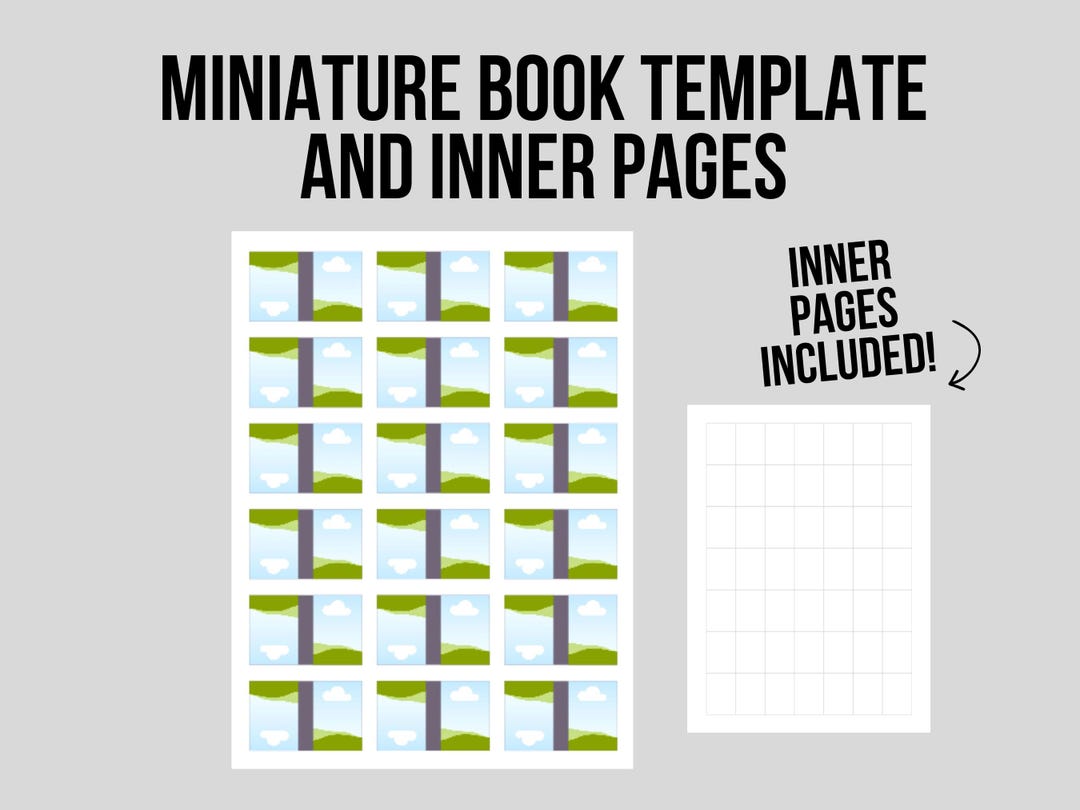 Editable Miniature Books Template Bundle, Inner Pages Included, Drag ...