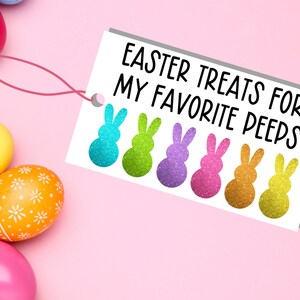 Easter Gift Tag, Easter Treat Gift Tag, Easter Gift Tag for Kids, Printable Easter Gift Tag, Treats For My Peeps, Gift Tag Digital Download