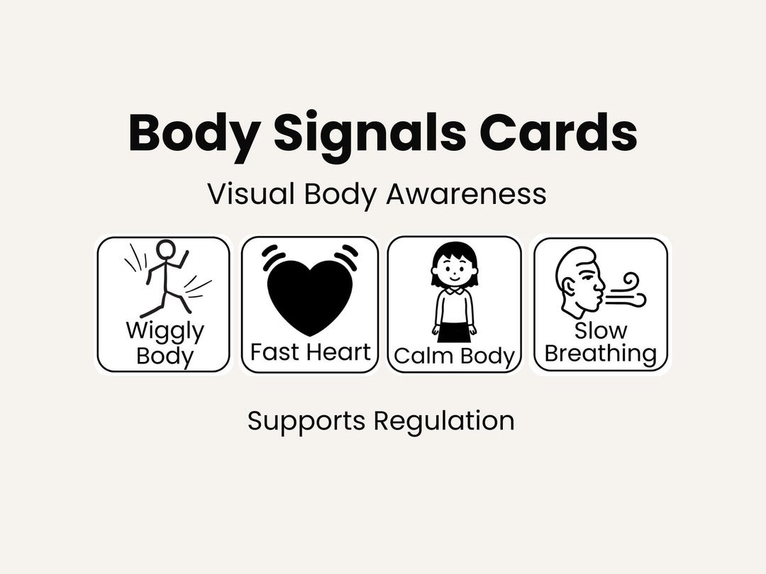 Body Signals Cards for ADHD & Autism Kids | Visual Body Awareness ...