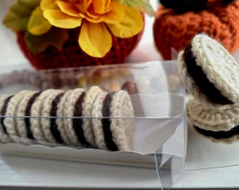 Crochet Cookie Set with Gift Box – Handmade Play Food / Home Decor