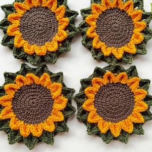 Sunflower coasters