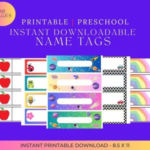 Preschool Classroom Name Tags, Preschool name tags classroom bundle, Classroom labels, Girl Name tags, Boy Name tags, Classroom Supplies