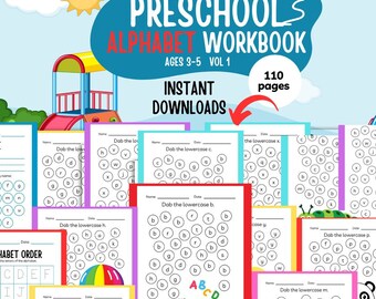 Preschool, homeschool activities, Toddler Beginning Alphabet Workbook, Learning ABC&#39;s, Toddler Workbook, Homeschool, ABC Worksheets,