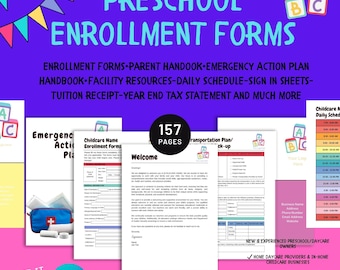 幼稚園入園申込書、保育契約書、Canvaテンプレート（デジタルダウンロード）