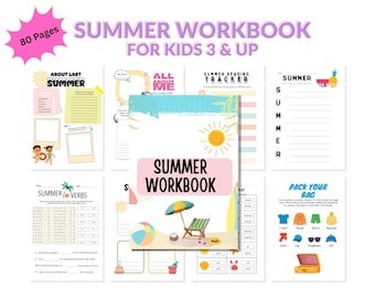Summer Workbook for Kids | Preschool Kindergarten Learning Packet (Digital Download)