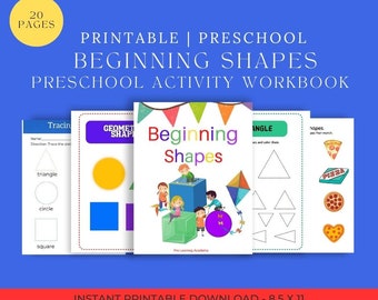 幼児向け図形の基礎ワークブック、学習用印刷物（PDF）