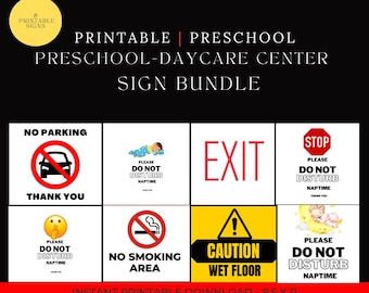 印刷可能な標識バンドル、安全および情報標識（デジタルダウンロード）