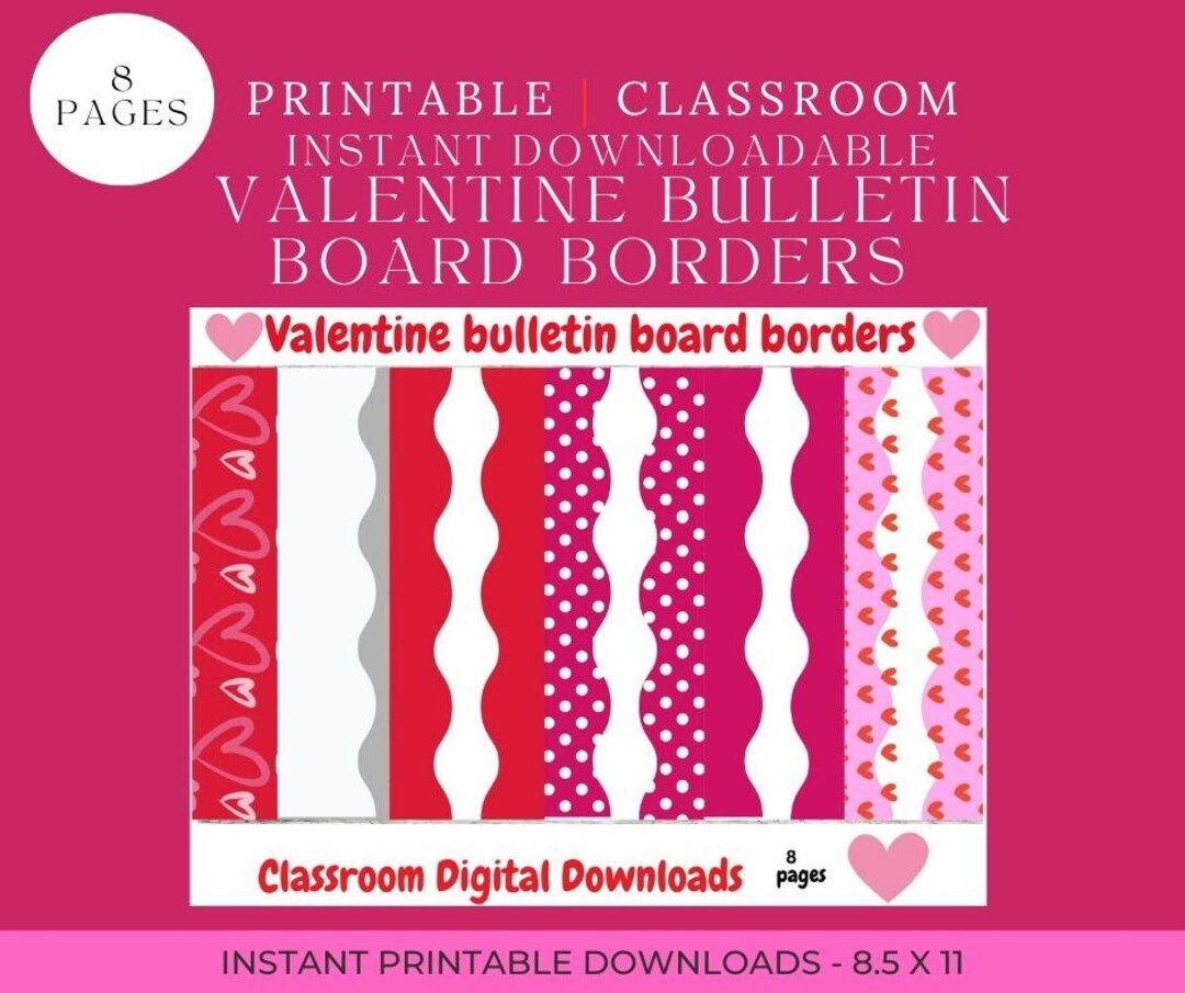 Preschool Printable Valentine Bulletin Board Boarders, Preschool ...