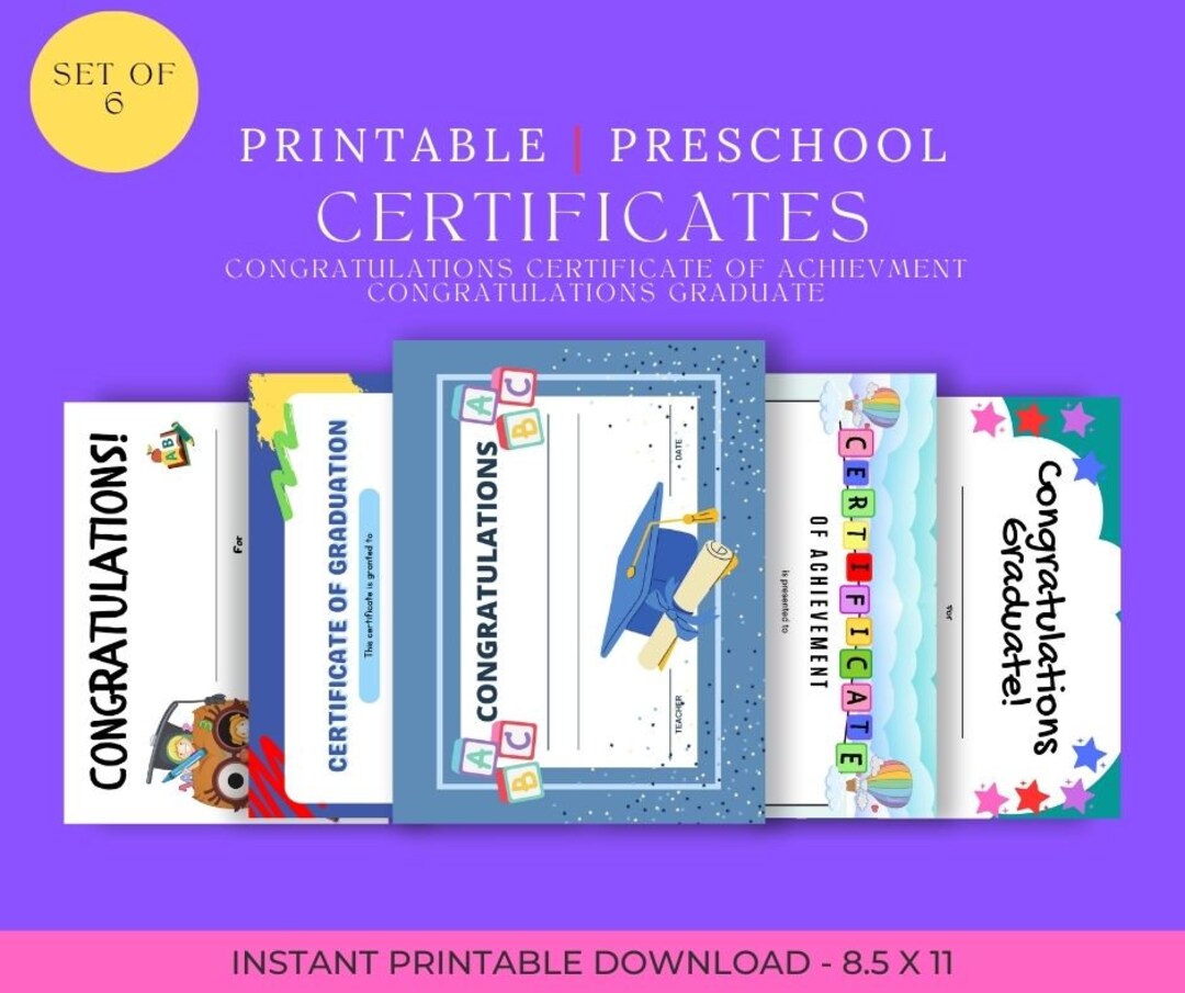 Preschool, Homeschool, Certificates, Awards, Preschool Printables ...