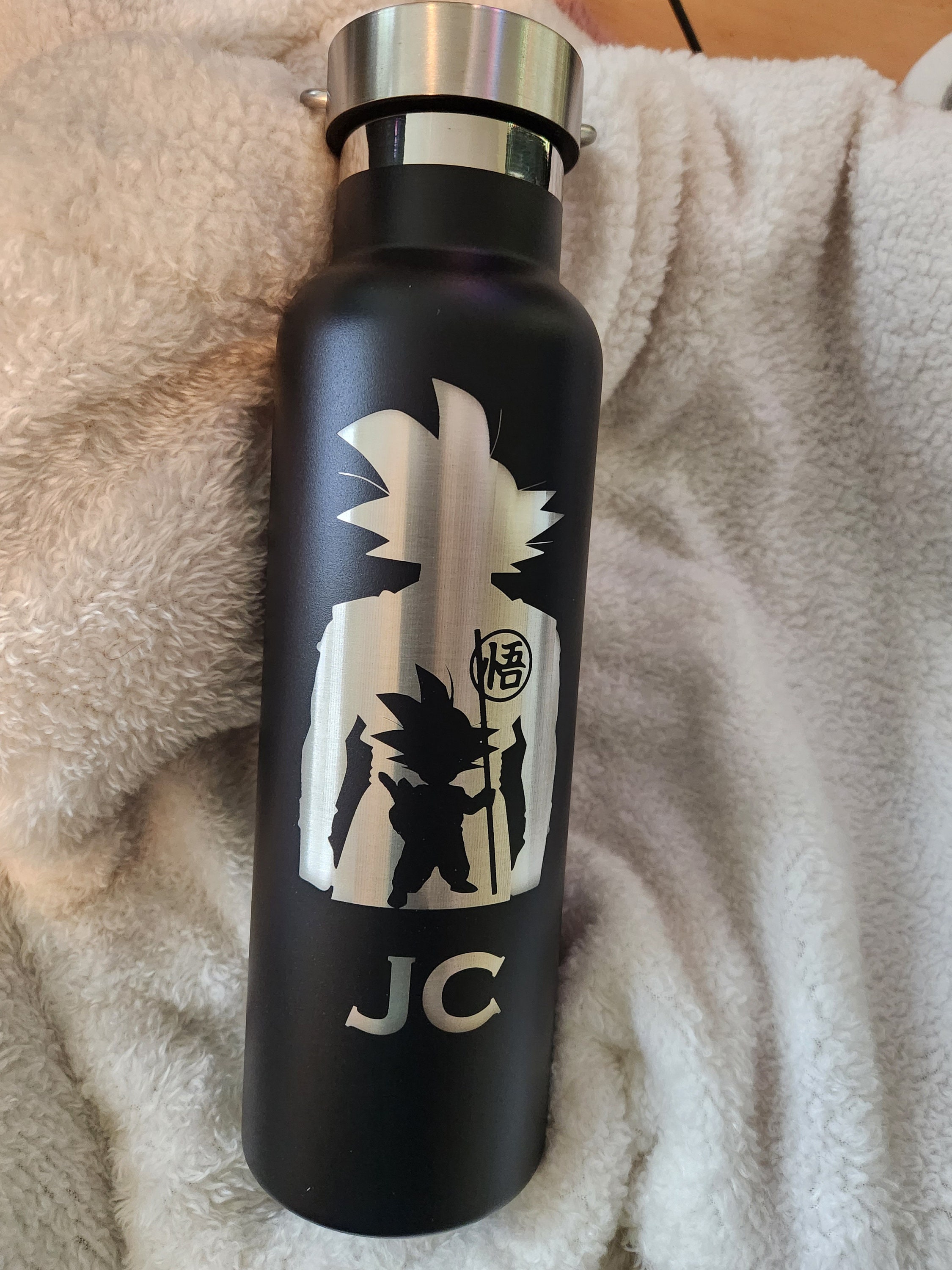 Laser Engraved Custom Anime Water Bottle 