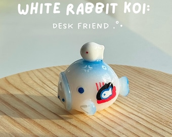 White Koi Rabbit - Desk Friend