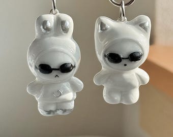 Shady Cat & Bunny Duo Keychains [Pre-Order]