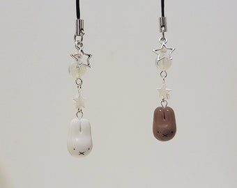 Cute Midnight Miffy Phone Charms