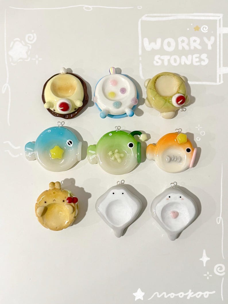 Cute Handmade Worry Stones [pre-order] - Etsy