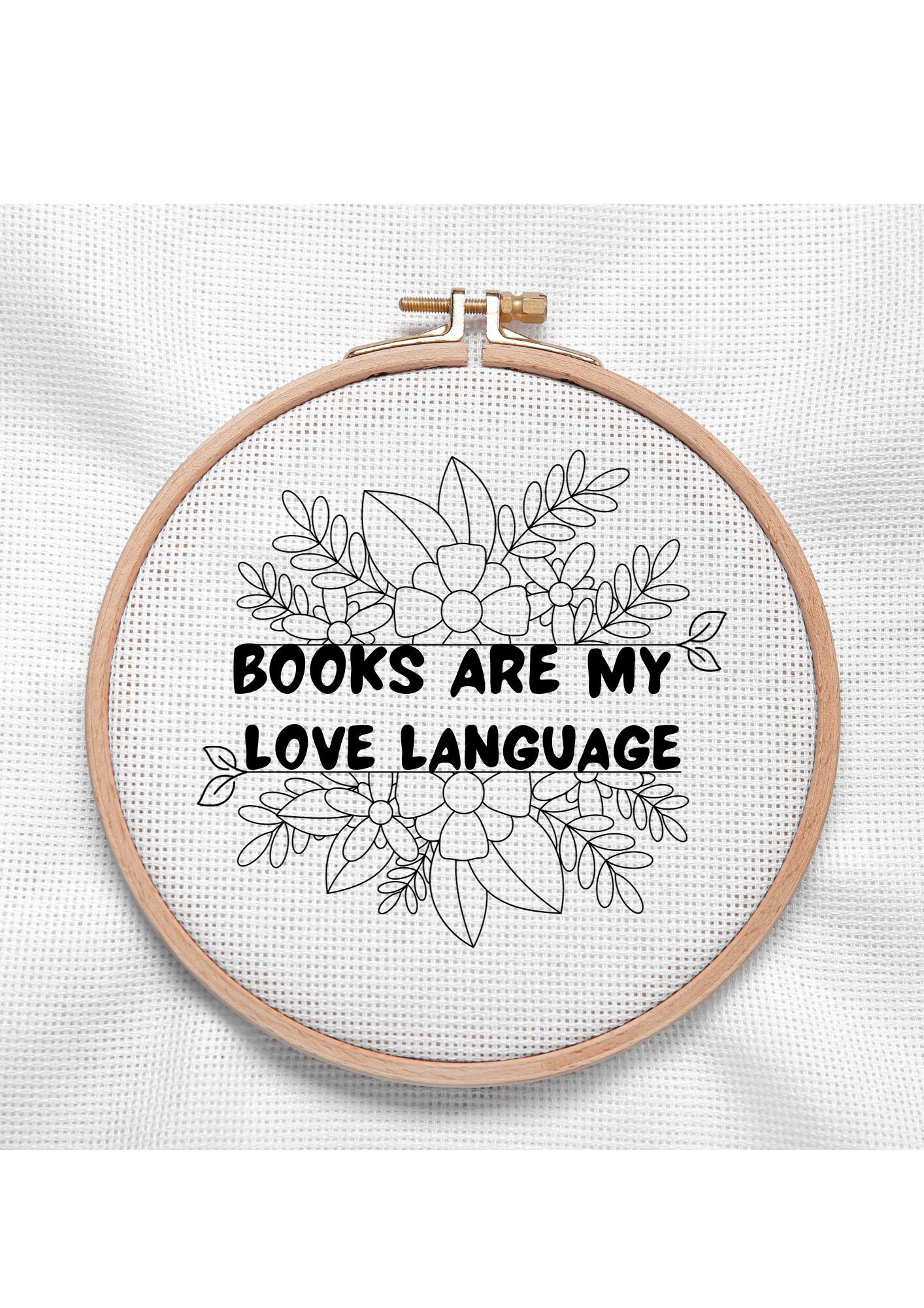 Embroidery Pattern Printable PDF Book Lovers Hand - Etsy