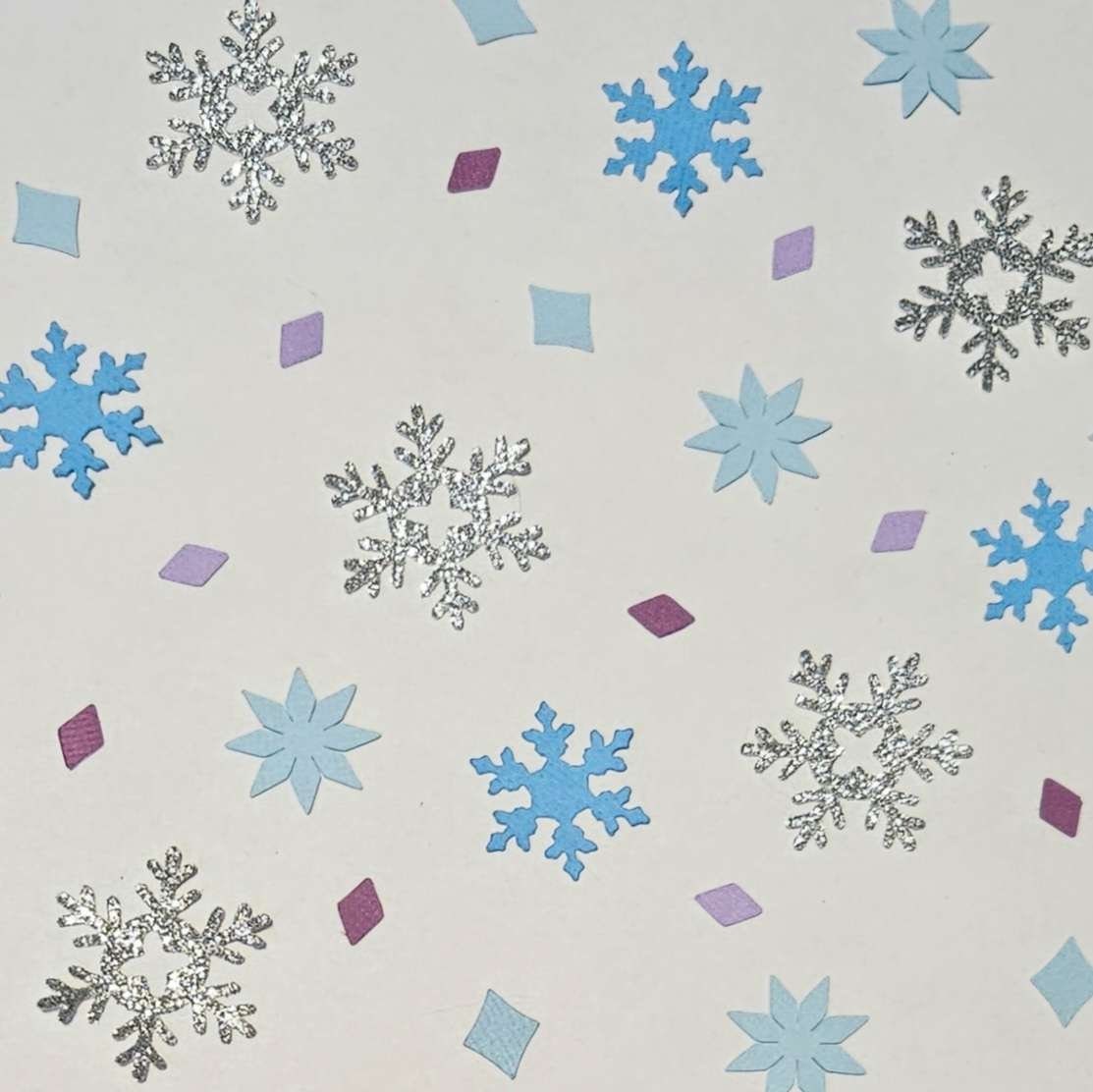 Frozen Birthday Party Decorations Confetti Table Scatter Winter Snowflakes Diamonds Crystals Disney Elsa Blue Purple First