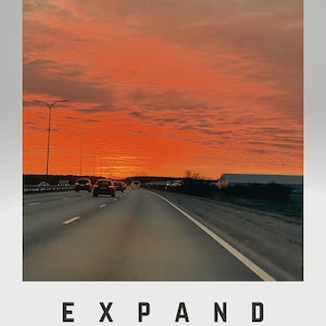 Espandi la tua visione dal vivo, sogno, citazione motivazionale, foto, tramonto, cornice jpg, stampa digitale, fede, ispirazione, dicendo natura, cartolina, arte