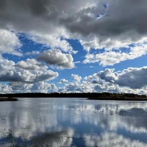 Lake and clouds wallart encouraging quote postcard wallpaper  hope trending digital downloads prints God faith inspirational JPG
