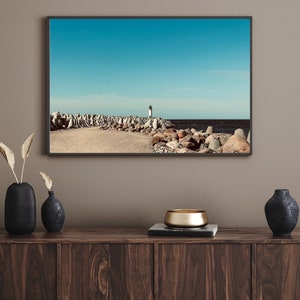 Faro e molo wallart citazione incoraggiante cartolina carta da parati speranza tendenza download digitali stampe Dio fede ispirazione JPG