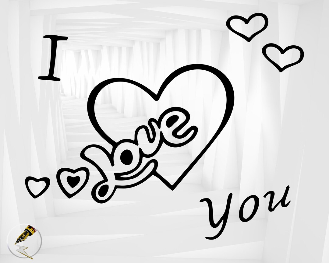 I Love You SVG, Valentine’s Day Svg, Love Svg, Love Heart Cut Files