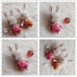 Rabbit cuddly toy crochet - baby gift - Cochet plush - Handmade cuddly toy