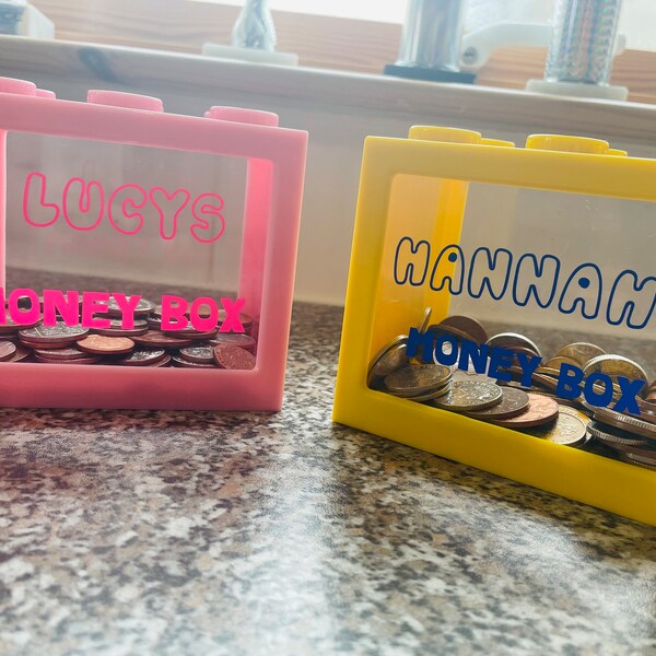 Personalised Kids Brick Money Box