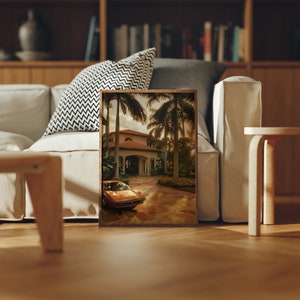 Vintage Miami Art Print, Beach Sunset Photography, Coastal Wall Decor image 10