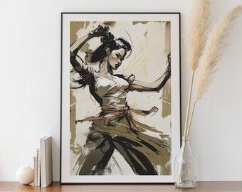 Martial Arts Gouache Poster - Kung Fu Painting