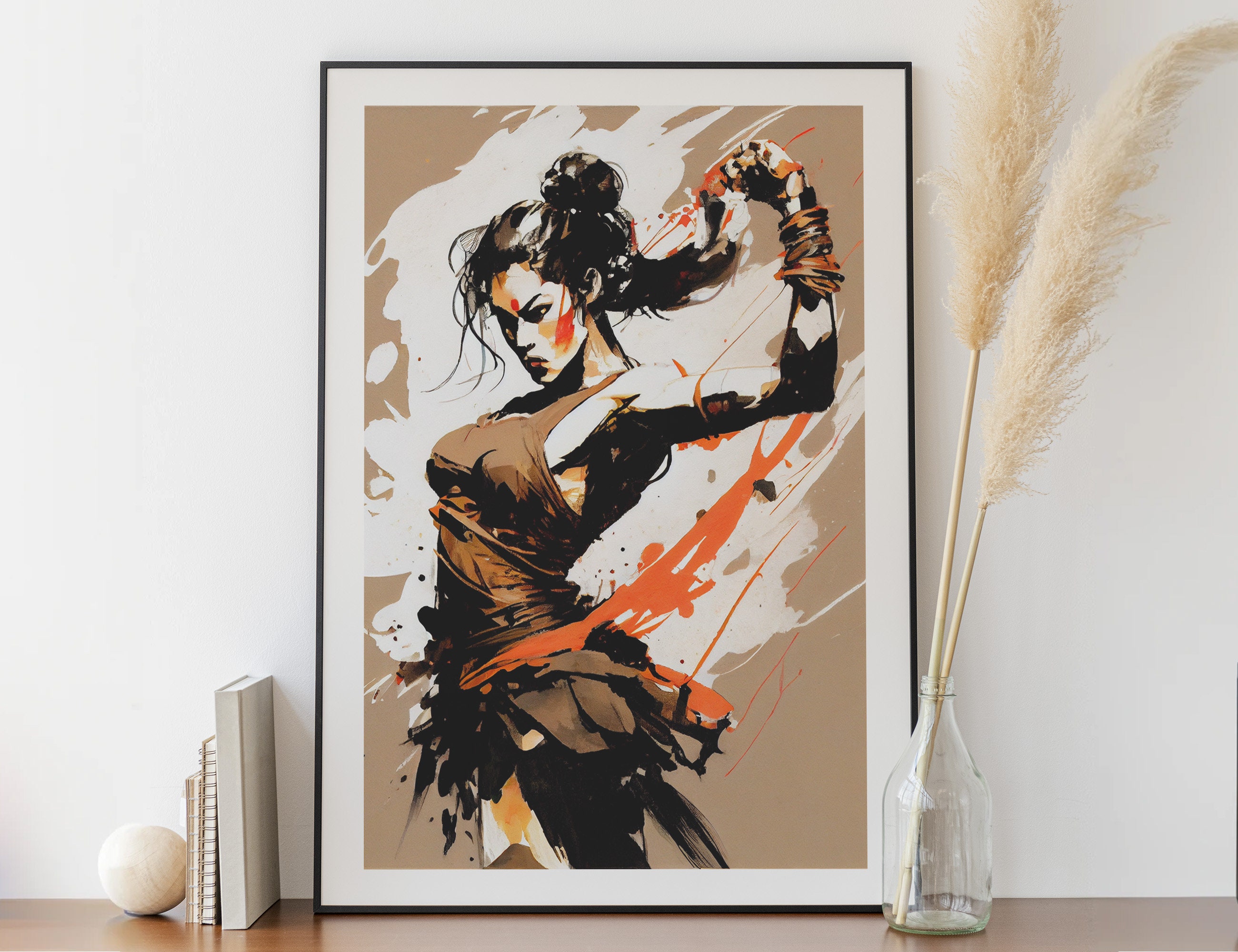 Martial Arts Gouache Poster - Kung Fu Painting