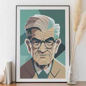 Jacques Lacan Poster - Psychologist Office Poster, Therapist Wall Art, Psychology Poster, Therapy, Emotions Poster