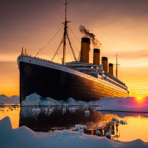 Titanic, Digital Art Print - by Mareshki - wall decoration - High definition digital download 9180 x 6144px