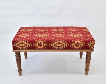 Ottoman Coffee Table, Wood Coffee Table, Bench, Ottoman Stool, Farmhouse Bench Footstool Ottoman Upholstered Chair Handmade Furniture