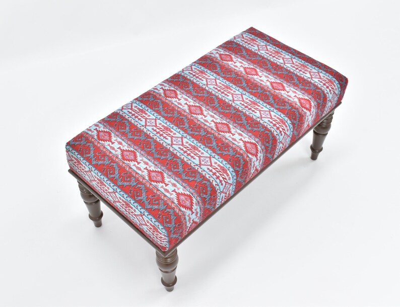 Upholstered Bench Solid Wood Rustic Entryway Bench / End of Bed Bench