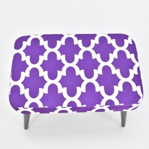 Unique Stool Upholstered Bench Sitting Chair Minimal Gift for Her Home Living Room Interior Design Handmade Furniture image 7