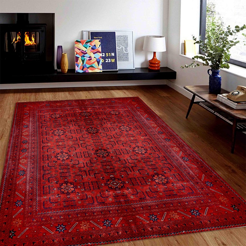 Red Oriental Rug Stunning Afghan Rug 4x6 5x8 69 Area Rug Bedroom Rug