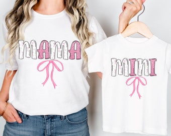 Coquette,Mama png,Mommy and Me png,Mama Mini Png,Trendy Cherry png,Soft Girl Era png,Pink Bow,Aesthetic Png,Girly Png,Coquette shirt design
