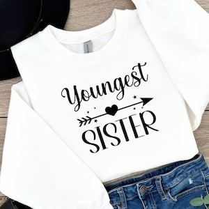 Youngest Sister svg, Little sister svg, Baby Girl Svg, Sisters svg files for cricut, SVG silhouette svg, Matching sister svg, Family Reunion