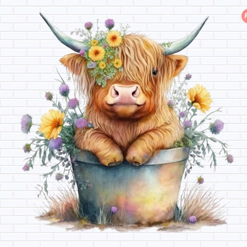 Cow Family With Sunflowers Png Sublimation Design Cow Png - Etsy