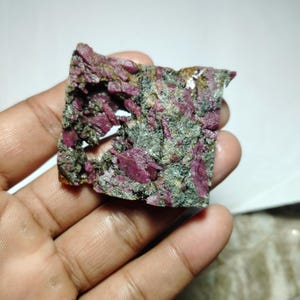 Raw Ruby in Kyanite Stone - Ruby in Kyanite Crystal - Healing Crystals & Stones - Ruby Multicolored Kyanite - Ruby Stone - Kyanite Stone