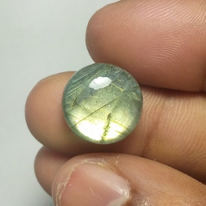 best quality ring size flashy labradorite cabochon, natural labradorite gemstone round shape 14x14x7mm(14cts) loose gemstone jewelry making
