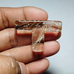 Natural Golden Rutile Cabochon Loose Gemstone Flashy Gemstone Semi Percious Gemstone Flat Back For Jewelry Making Rutile Stone 30x45x8(72cts