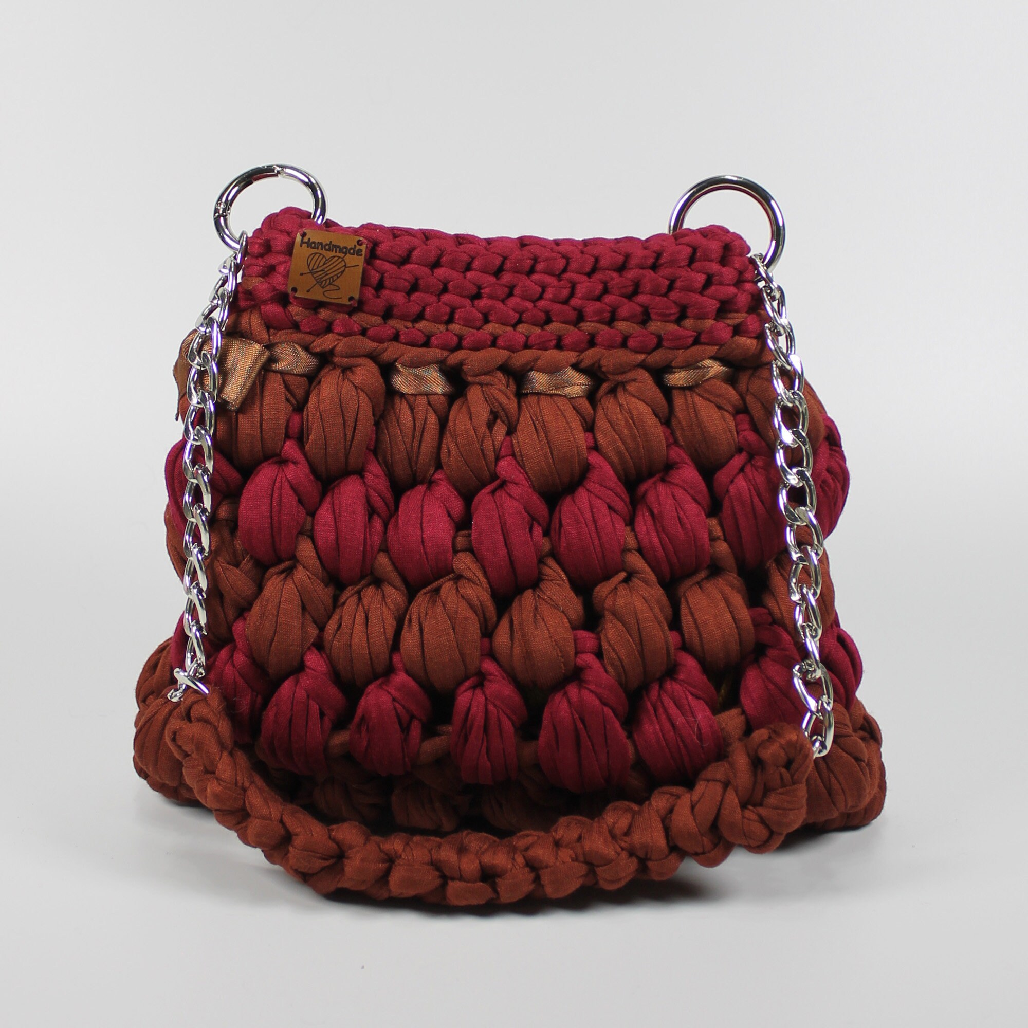 Handmade Women Girls T - Shirt Yarn Crochet Handbags, Shoulder Bag NEW