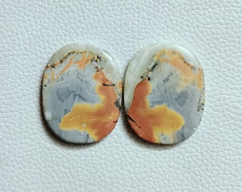 Top Grade Quality Maligano Jasper Cabochon, Smooth Polish Loose Gemstone ! pieces 2 ! Size - 28x36x5 MM. ! 125 CT.