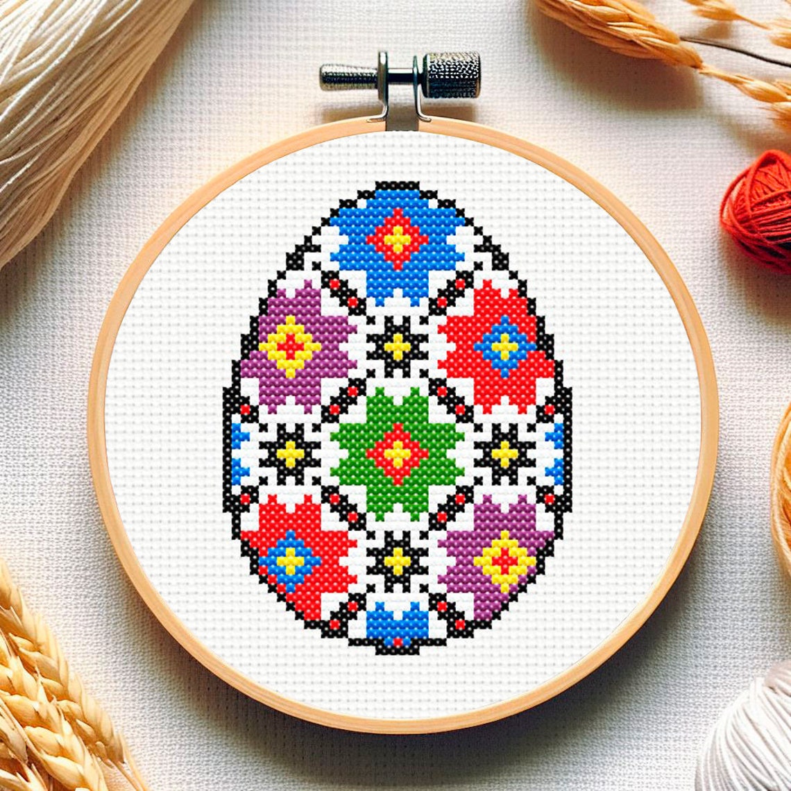 Ukrainian Pysanka PDF Instant Download Cross Stitch Pattern Easter Eggs ...