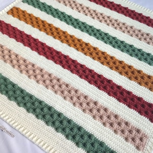 DIGITAL PATTERN - Dotty Block Blanket - Crochet Bobble Baby Blanket Pattern Crochet Blanket Pattern Baby Blanket Pattern Bobble Blanket
