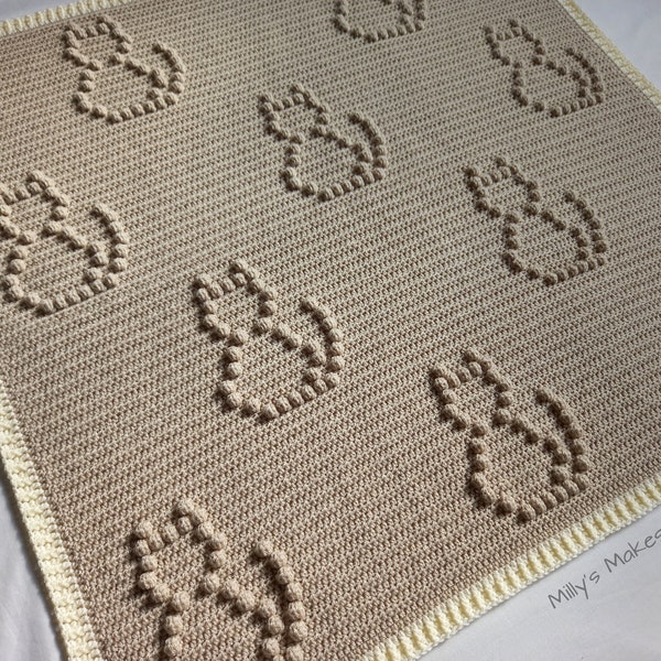 DIGITAL PATTERN - The Cat Nap Blanket - A crochet cat blanket pattern