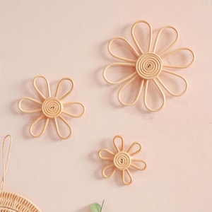 Rattan Flower Decor for Nursery Girls room Decor