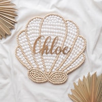 Rattan Sea Shell Nursery Wall Decor, Boho Nursery Decor, Rattan Wall ...